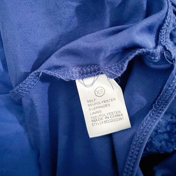 Fashion Nova Royal Blue Luminous Sequin Velvet Maxi Dress Size XS - Picture 6 of 7